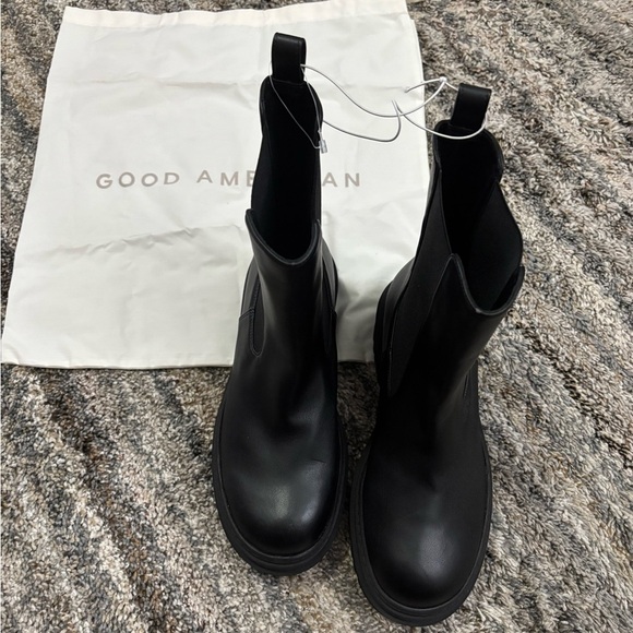 NWOT Good American Combat Chelsea Boots Sz 8 | Good American Combat Black Boots- - Picture 9 of 11